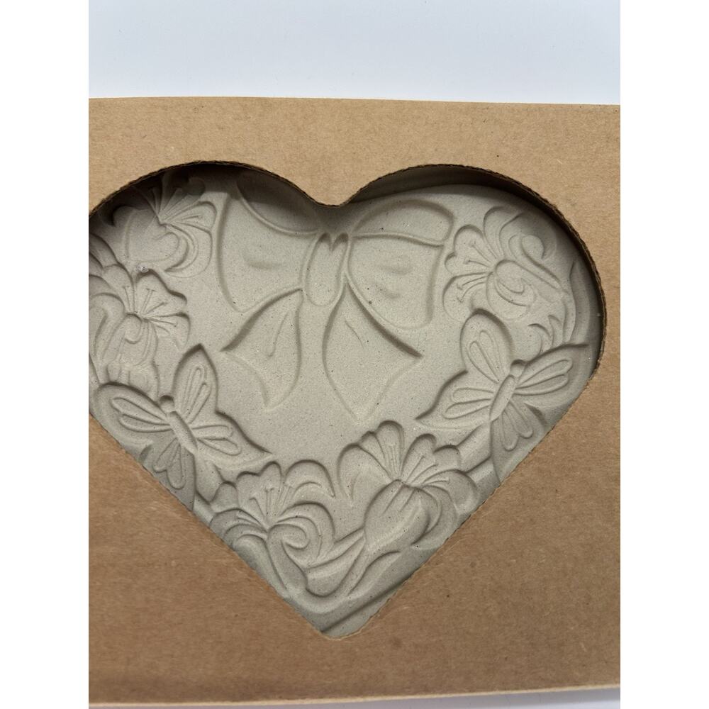Vintage Pampered Chef Stoneware Shortbread Cookie Mold Autum Wreath Holiday - Picture 2 of 7
